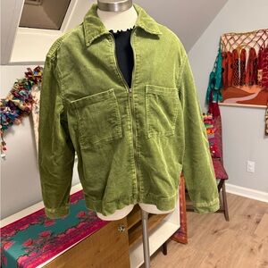 NWOT Zara Green Corduroy Jacket